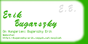 erik bugarszky business card